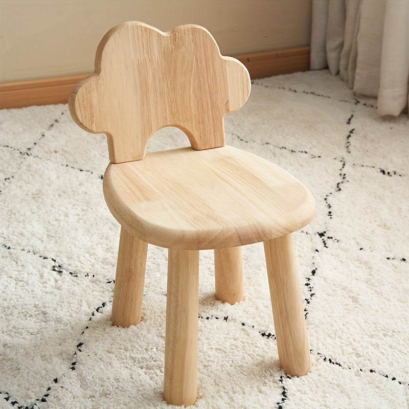 Small Cloud Stool Solid Wood Shoe Changing Stool