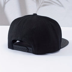 Letter Embroidery Street Dance Hip Hop Flat Brim Peaked Cap