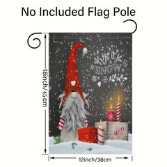 Season Garden Flags Christmas Gnome Candles Snowflake Gift Boxes Holiday Flag
