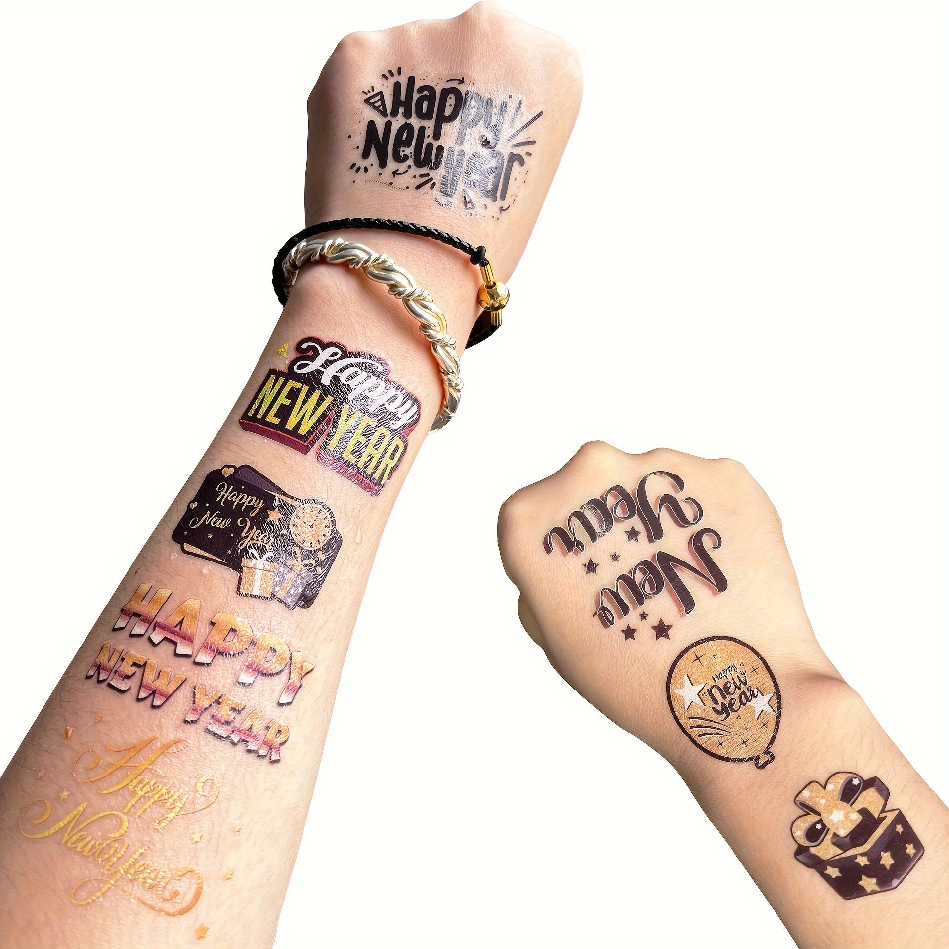 1pc Year Sticker Waterproof Tattoo Glitter Decoration