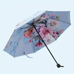 Double Layer Double Sided Printed Umbrella Sunscreen UV Protection Sunshade