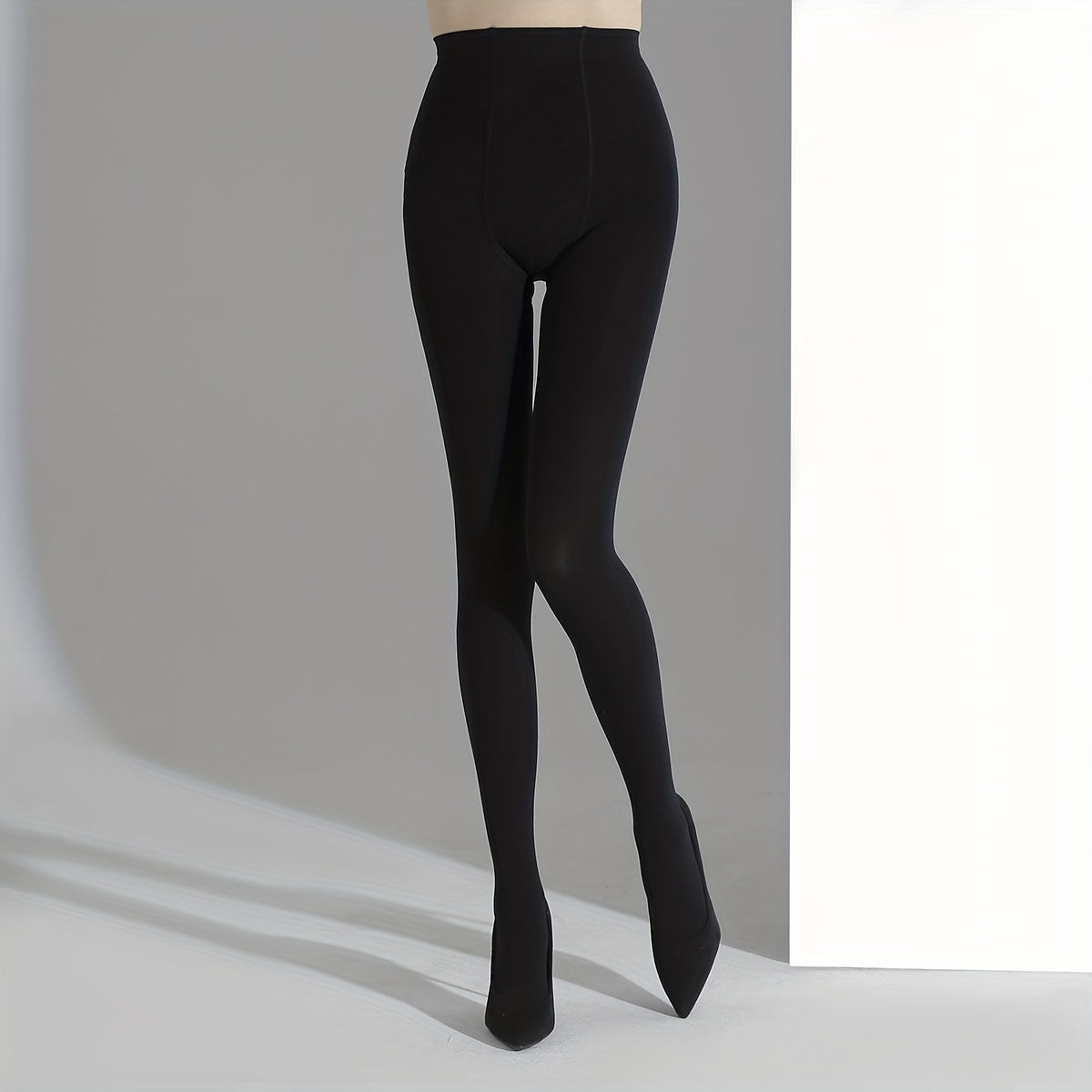 High Waist Opaque Tights Smooth Stretch Pantyhose