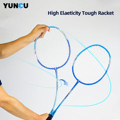 YUNCU Light Badminton Racket Set Carbon Fiber & Aluminum Alloy