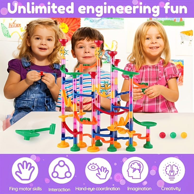Colorful Marble Run Track Set for Children Ages 3