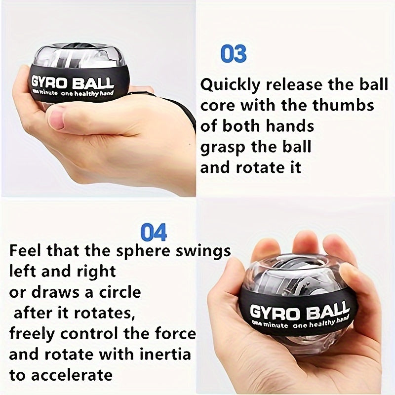 2pcs Wrist Ball Silent Trainer Self starting Spinning Ball Fitness Decompression