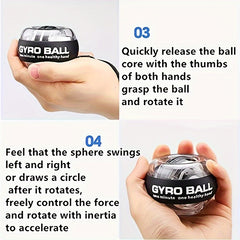 2pcs Wrist Ball Silent Trainer Self starting Spinning Ball Fitness Decompression