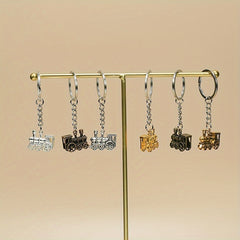 Retro Style Locomotive Keychain Keyring Pendant Ornament