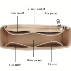 Minimalist Felt Organizer Insert Bag With Pockets