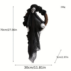 Halloween Ghost Gate Hanging Ghost Party Flower Wreath