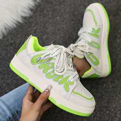 Women's Patchwork Skate Shoe Breathable Casual Sport Shoes