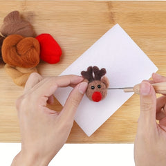 24pcs Needle Felting Wool Roving for DIY Craft Materials Spinning Blending