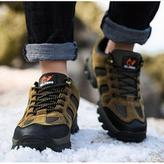 Men's Plus Size Low Top Hiking Boots Comfy Non Slip Lace Up Shoes