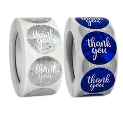 500 Laser Thank You Sticker Gift Wedding Baking Packaging Decorative