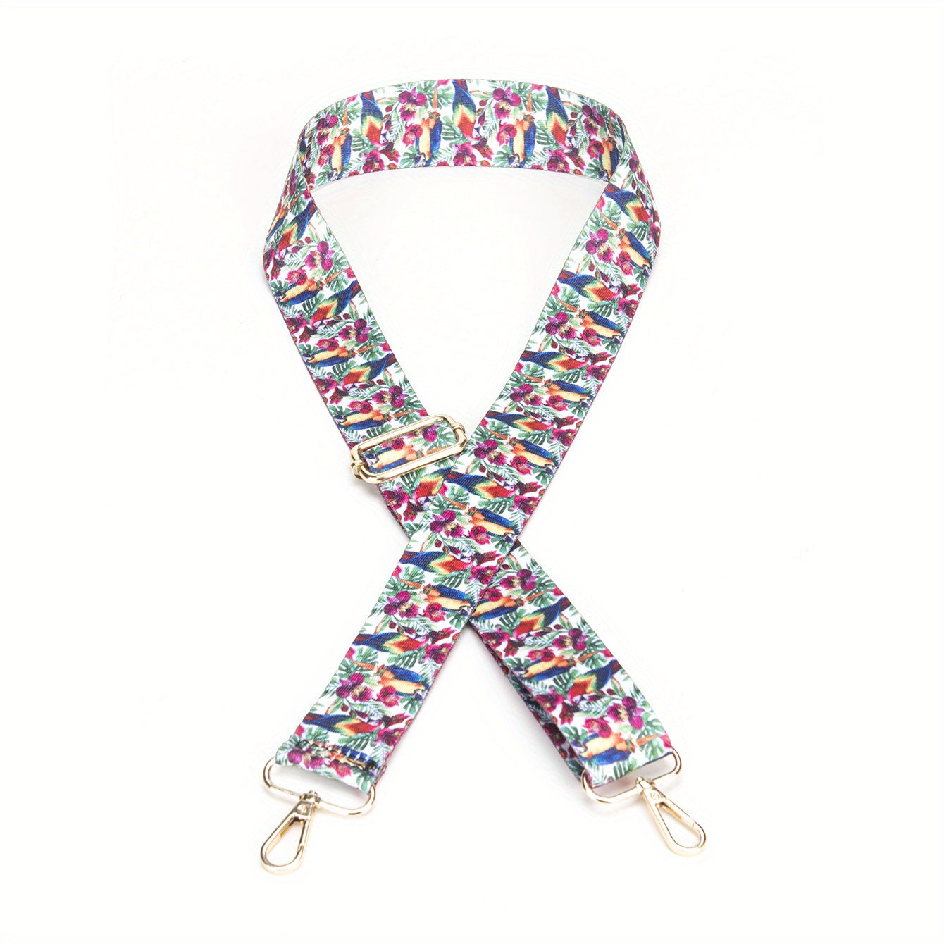 Floral Pattern Adjustable Shoulder Strap Colorful Purse Strap