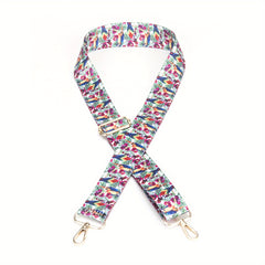 Floral Pattern Adjustable Shoulder Strap Colorful Purse Strap
