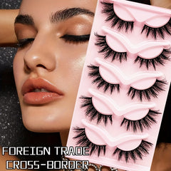 5 Pairs Faux Mink Eyelashes for Perfect Eye Makeup