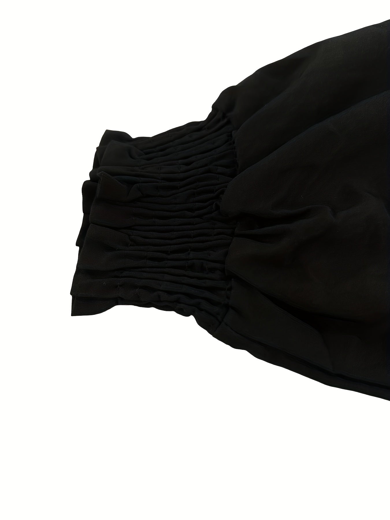 Solid Lantern Sleeve Tunic Top