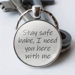 Vintage Boys & Girls Keychain 'I Need You Here With Me'