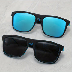 2pcs Men's Casual Square Frame Sunglasses UV Protection
