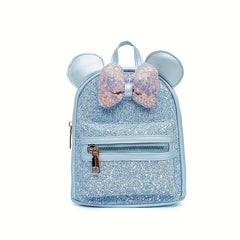 Girls' Sequin Bow Backpack with Big Ears