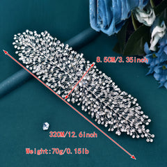 Rhinestone Bridal Headpiece Resin Hair Accessory for Weddings