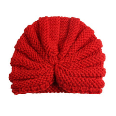 Baby Head Wrap Beanie Knit Hat Soft Warm Turban Cap for Toddler