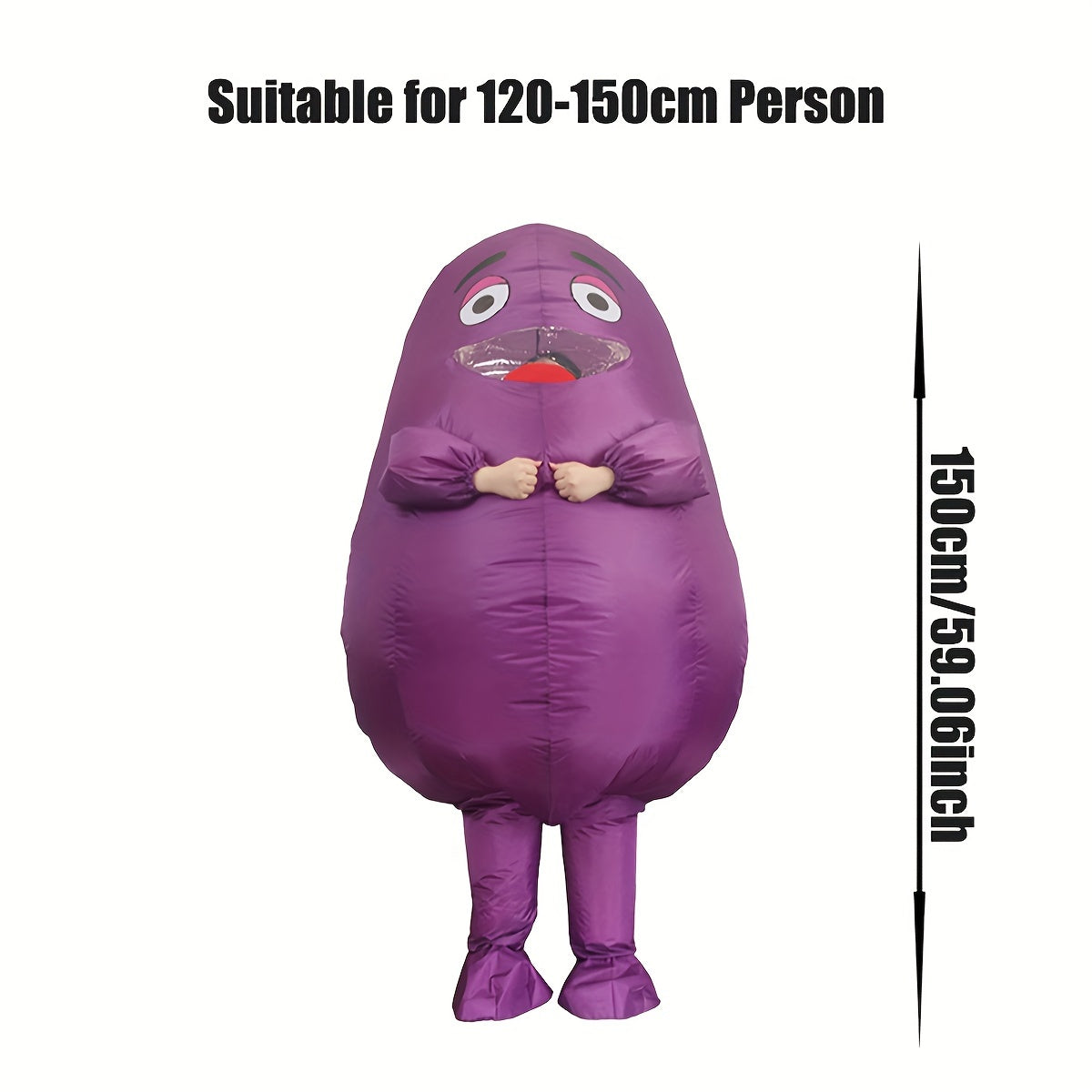 Purple Potato Inflatable Costume Halloween Party Cosplay Dress Up