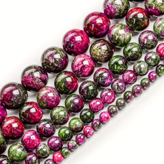 Green Purple Persian Jade Round Loose Beads 4-12MM