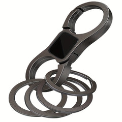 Heavy Duty Key Chain Quick Release Spring with 4 Key Rings