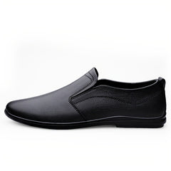 Men Leather Loafer Shoes Slip On Lightweight Dress Shoes