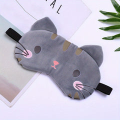 Plush Cartoon Animal Eye Mask for Comfortable Sleep