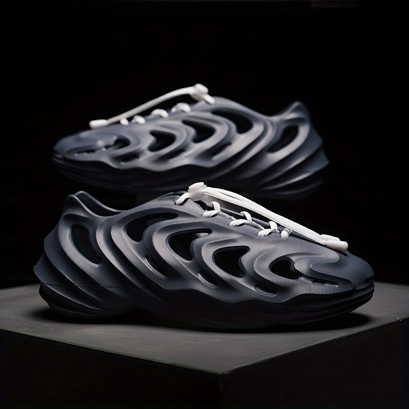 Men's Casual Lace up Hollow Out Sandals Lightweight Beach Shoes