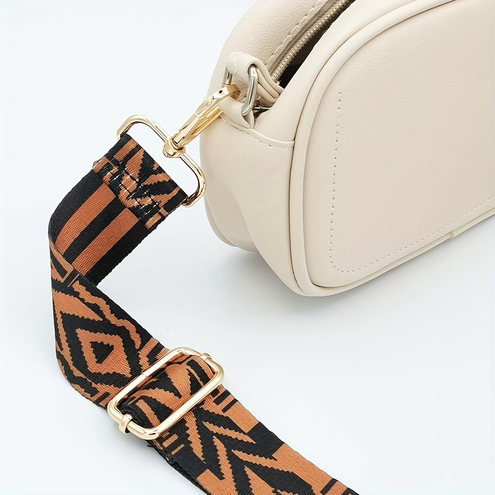 Vintage Geometric Pattern Shoulder Bag Strap Adjustable Replacement