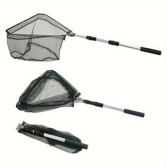 1pc Fishing Net Retractable Pole Handle Foldable Nylon Fishing Mesh Tackle