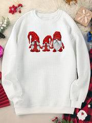 Women's Plus Gnomes Print Long Sleeve Lounge Top
