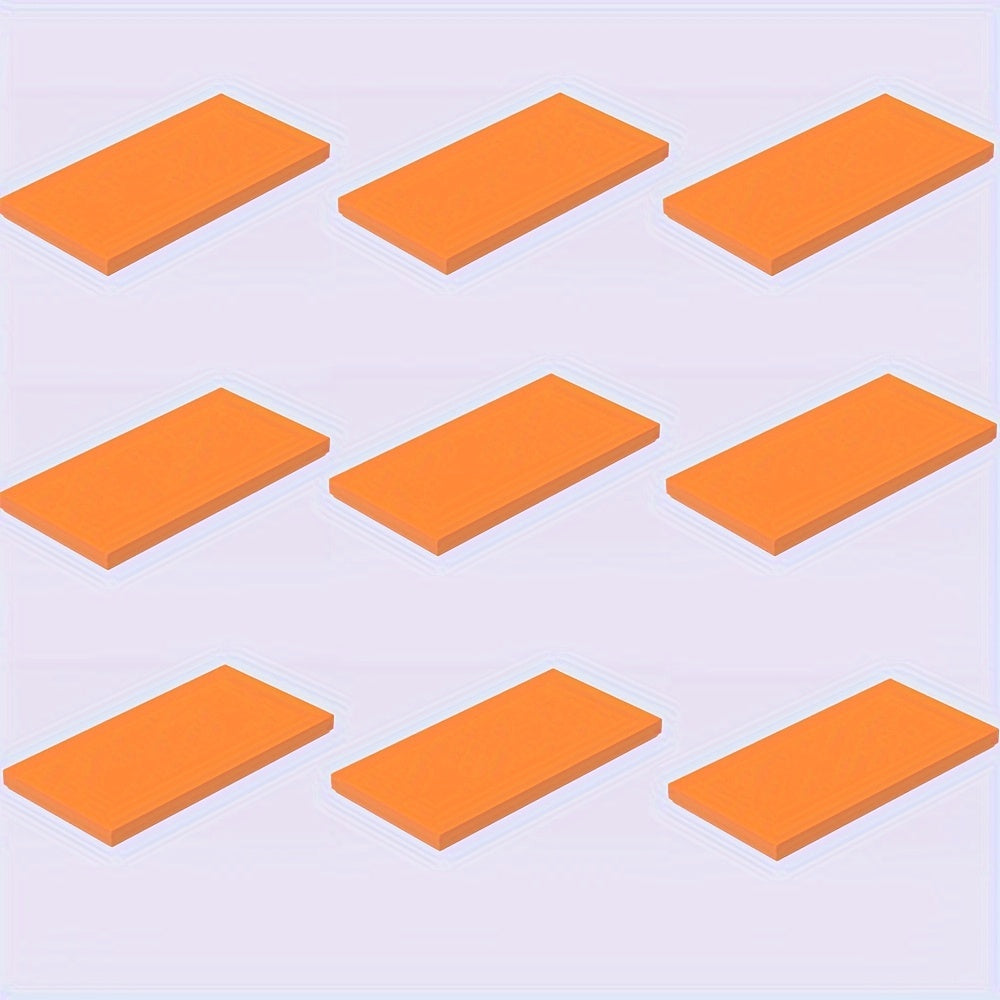 8-12 Years Building Blocks Set 9pcs Low Wall Flat Plate Bricks ABS Plastic