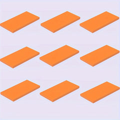 8-12 Years Building Blocks Set 9pcs Low Wall Flat Plate Bricks ABS Plastic
