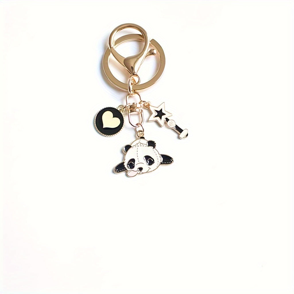1pc Panda Pendant Animals Panda Keyring Handbag Accessories Bag Accessories