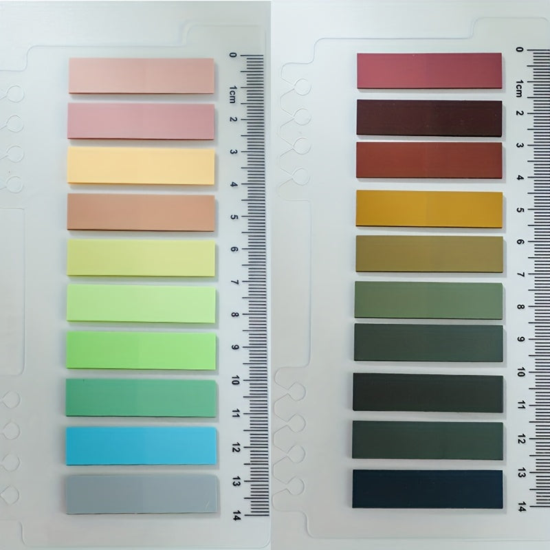 400 sheets Index Labels w/ Ruler, Colorful Page Markers for Books & Documents