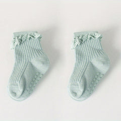 Baby Girls Lace Ruffled Socks Cotton Breathable Comfort
