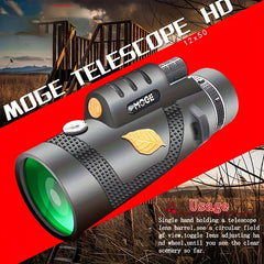 High Power Monocular Telescope with BAK4 Prism Green Film