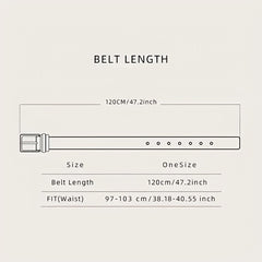 Men's Plaid Embossed Belt with Alloy Pin Buckle
