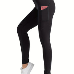 High Waist Leggings With Dual Pockets - Spring & Fall Style