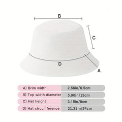 Kids Sunshade Bucket Hat With Cat Print