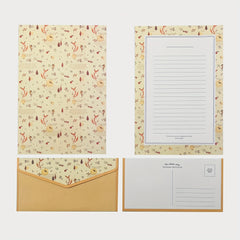 Fox Stationery Paper and Envelopes Set, 9 Pieces
