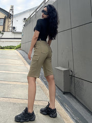 Y2K Flap Pockets Cargo Shorts for Women