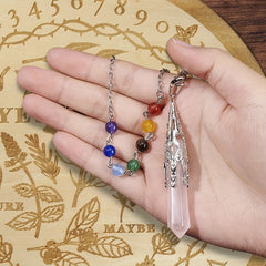 Wooden Floral Spirit Board Pendulum Herbal Round Talking Game Witchcraft Decor