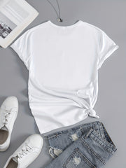 Causal Round Neck T shirt Short Sleeves Sports Running Tops Women's Activewear
