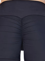 Solid Fitness Yoga Shorts Butt Lift High Elastic Sports Shorts