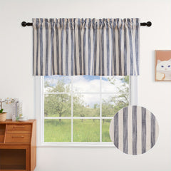 Burlap Tier Curtains for Kitchen Rod Pocket Short Curtains for Short Window